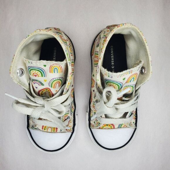 Chuck Taylor All Star Rainbow High Top Shoe Size 7 - Picture 3 of 10